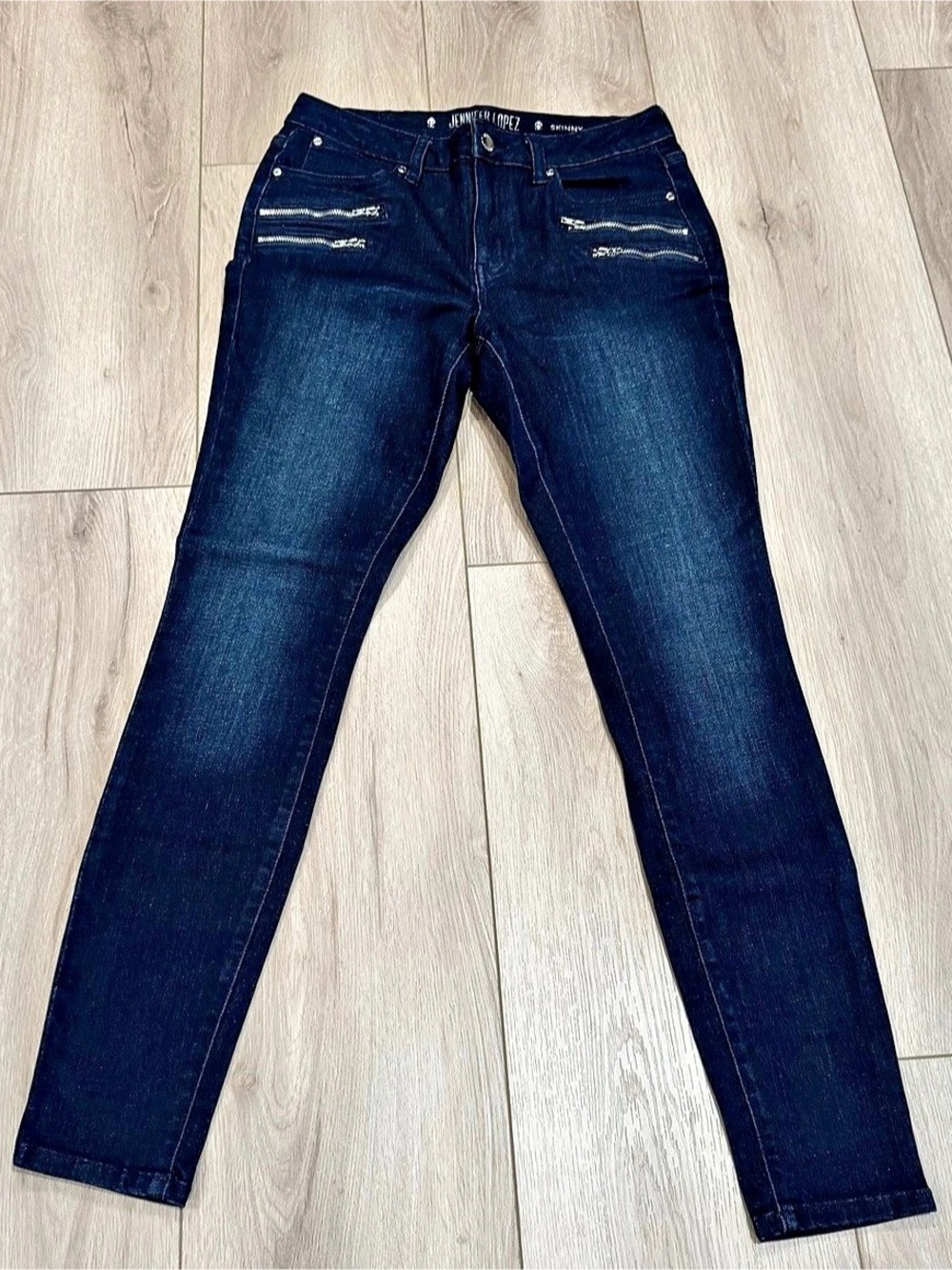Jennifer Lopez Skinny Jeans with Front Zip Pockets Jeans
